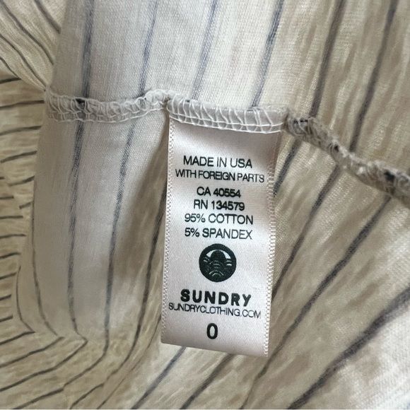 Sundry Off The Shoulder Striped Mini Cotton Summer Dress - Picture 10 of 13